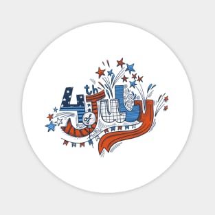 4th of July independence day Magnet